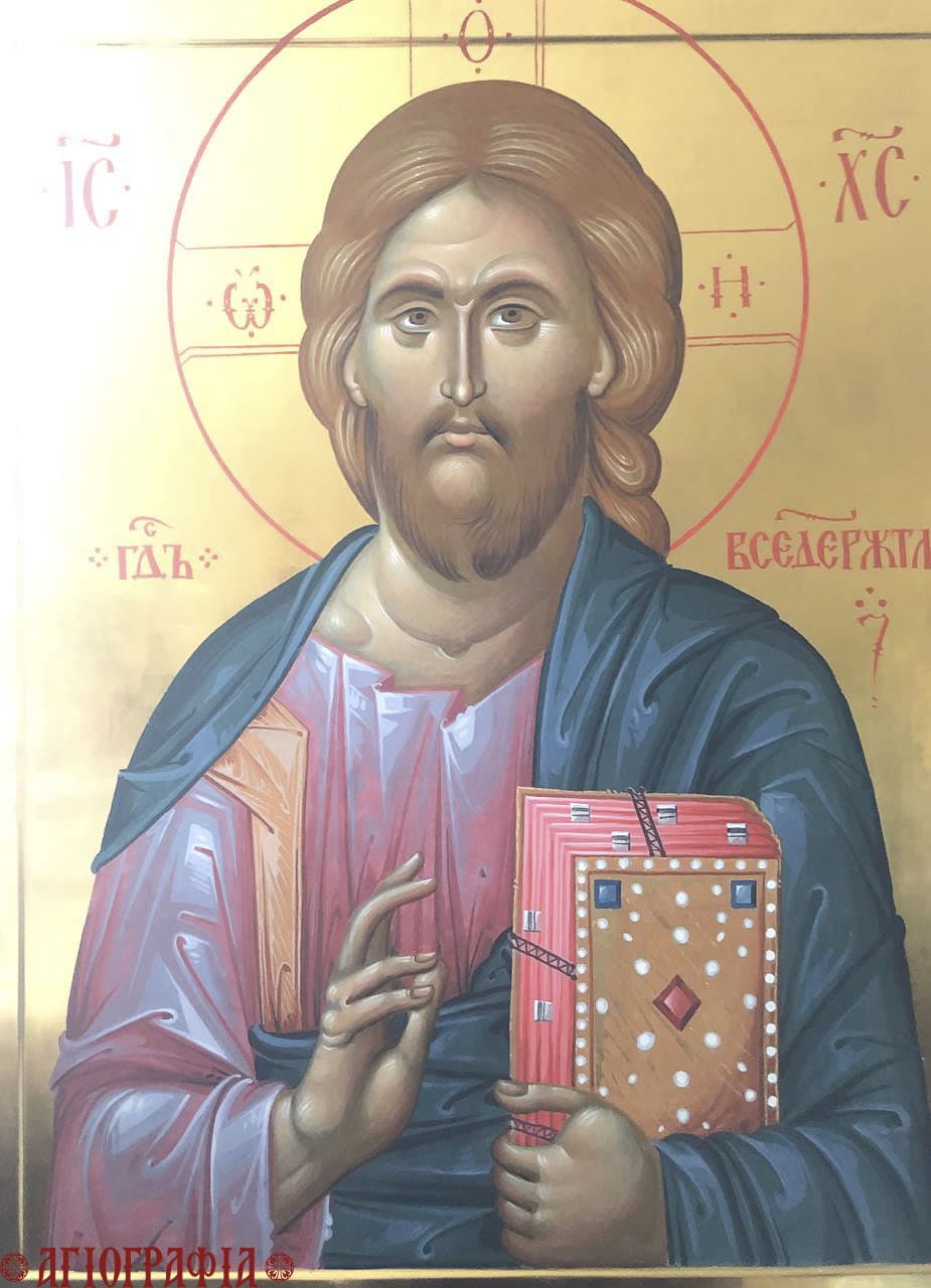 Икона Спасителя в иконостасе созданном в мастерской "Агиография"