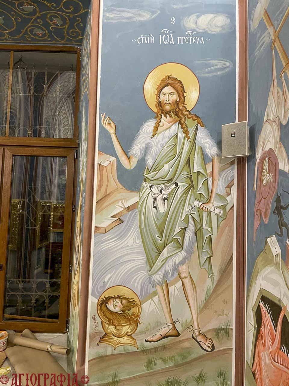 Святой Иоанн Предтеча на росписях храма Калужской иконы Пресвятой Богородицы, г. Калуга