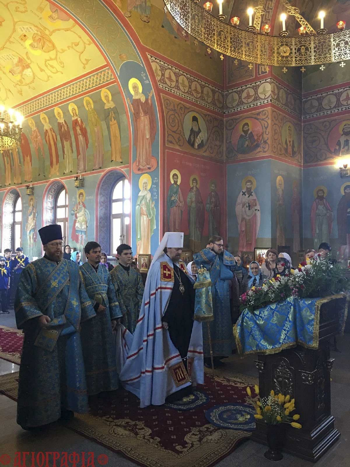 Общий вид на северную часть храма Похвалы Пресвятой Богородицы, Челябинская обл., п. Полетаево.