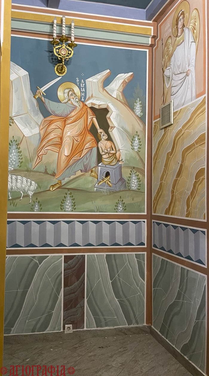 Жертвоприношение Исаака. Храм Новомучеников Коми, город Ухта.
